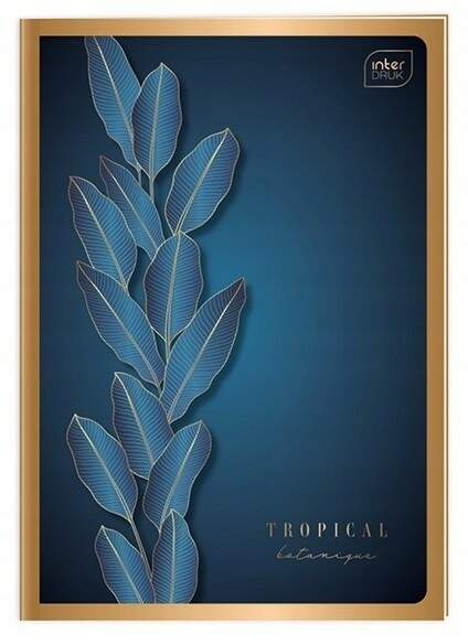 Zeszyt Interdruk A4/80 kartek 70g kratka Metalic Gold 278